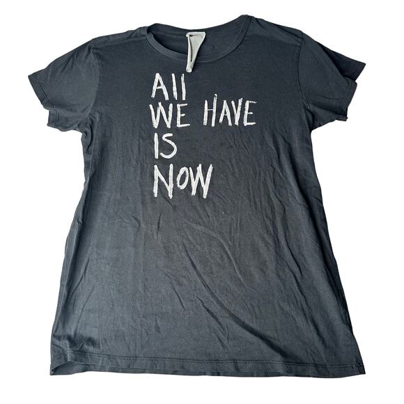 All we have is now Graphic Black Tee Measures Medium Women’s Nicole Paloma - Picture 1 of 9